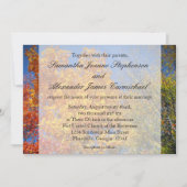 Farbige Herbstbäume Einladung (Vorderseite)