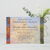 Farbige Herbstbäume Einladung (Stehend Vorderseite)