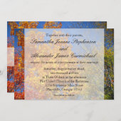 Farbige Herbstbäume Einladung (Vorne/Hinten)