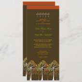 Farbige Herbstbäume Waldland Hochzeit im Herbst Ei Einladung (Vorne/Hinten)