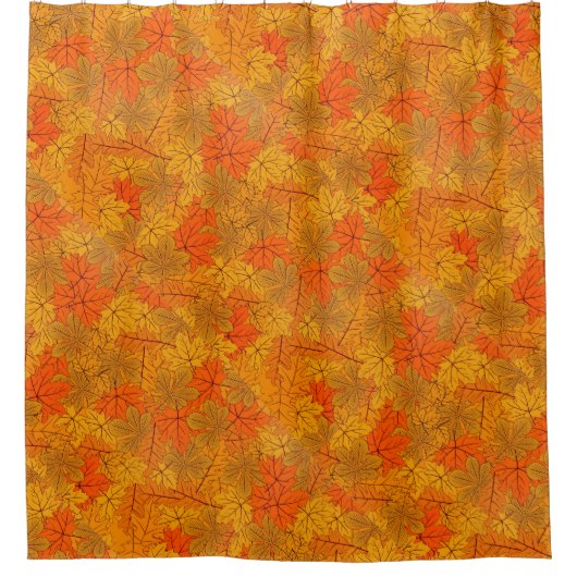 Farbige Herbstbelästigung Design Duschvorhang (Vorderseite)
