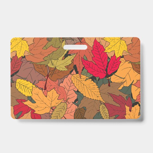 Farbige Herbstblätter Ausweis (Vorderseite)