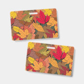 Farbige Herbstblätter Ausweis (Vorder- & Rückseite)