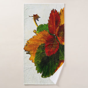 Farbige Herbstblätter Badhandtuch Set