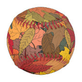 Farbige Herbstblätter Baseball (Rückseite)