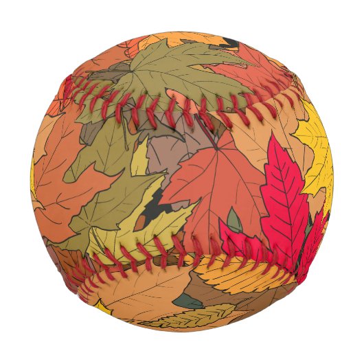Farbige Herbstblätter Baseball (Vorderseite)