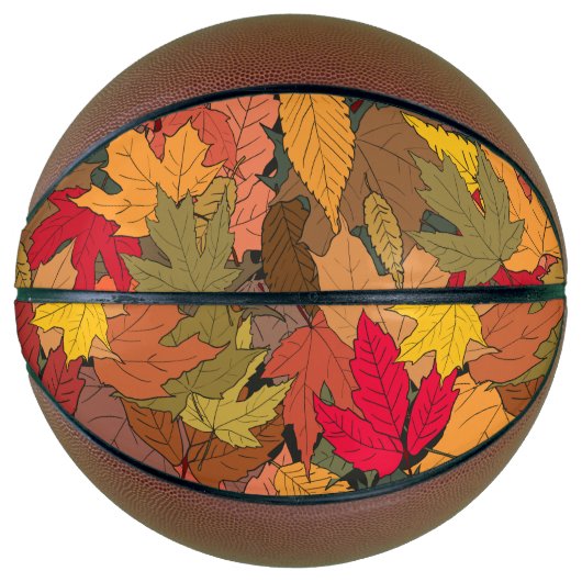 Farbige Herbstblätter Basketball (Vorderseite)
