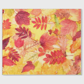 Farbige Herbstblätter. Baumgefallenes Laubmuster. Geschenkpapier (Flach)