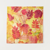 Farbige Herbstblätter. Baumgefallenes Laubmuster.  Wandteppich (Vorderseite (Horizontal))