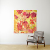 Farbige Herbstblätter. Baumgefallenes Laubmuster.  Wandteppich (Beispiel (Horizontal))