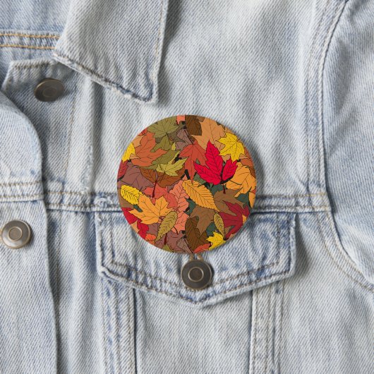 Farbige Herbstblätter Button (Beispiel)