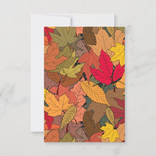 Farbige Herbstblätter Dankeskarte (Vorderseite)