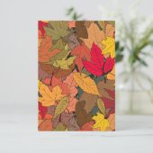 Farbige Herbstblätter Dankeskarte (Stehend Vorderseite)