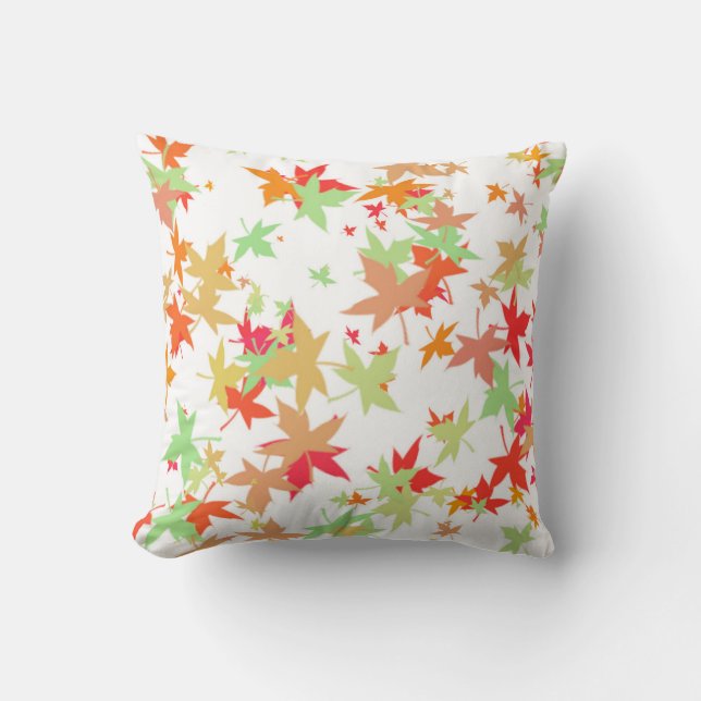 Farbige Herbstblätter Design werfen Kissen (Vorderseite)