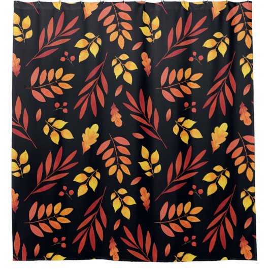 Farbige Herbstblätter Duschvorhang (Vorderseite)