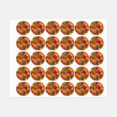 Farbige Herbstblätter Etiketten (Blatt)