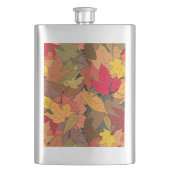 Farbige Herbstblätter Flachmann (Vorderseite)