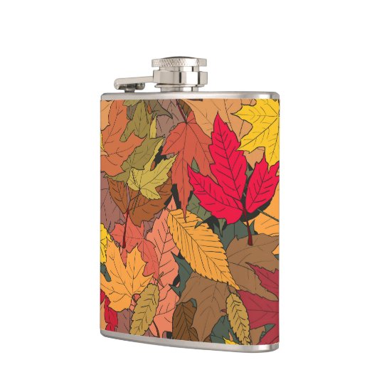 Farbige Herbstblätter Flachmann (Links)