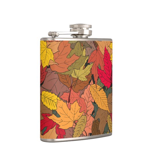 Farbige Herbstblätter Flachmann (Rechts)