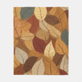 Farbige Herbstblätter Fleecedecke (Vorderseite)