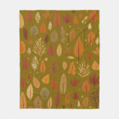 Farbige Herbstblätter Fleecedecke (Vorderseite)