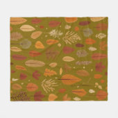 Farbige Herbstblätter Fleecedecke (Vorderseite (Horizontal))