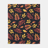 Farbige Herbstblätter Fleecedecke (Vorderseite)