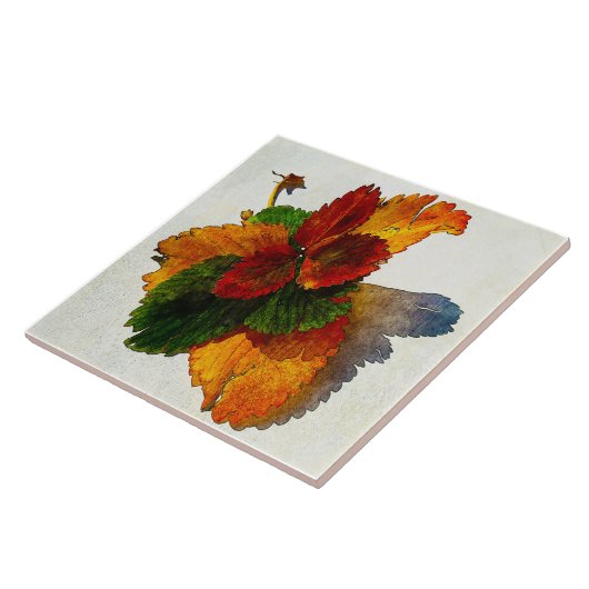 Farbige Herbstblätter Fliese (Seite)