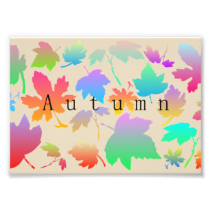Farbige Herbstblätter Fotodruck