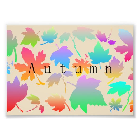Farbige Herbstblätter Fotodruck (Vorne)