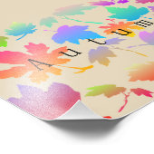 Farbige Herbstblätter Fotodruck (Ecke)