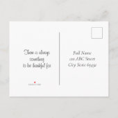 Farbige Herbstblätter für Erntedank Einladungspostkarte (Rückseite)