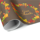 Farbige Herbstblätter für Erntedank Geschenkpapier (Rolleneckpunkt)
