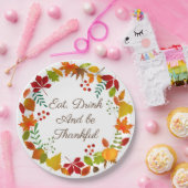 Farbige Herbstblätter für Erntedank Pappteller (Party)