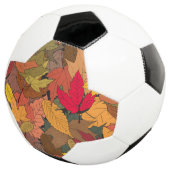 Farbige Herbstblätter Fußball (Dreiviertel)