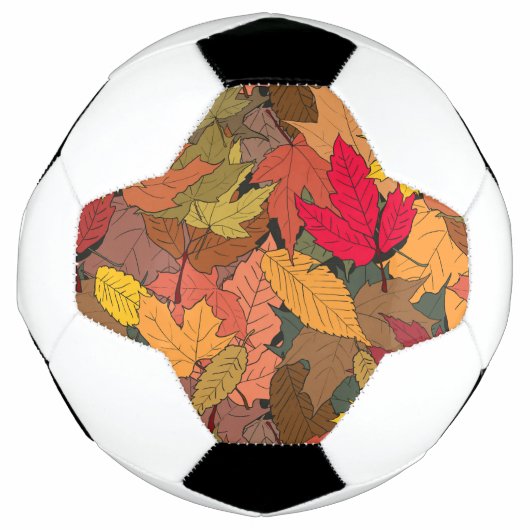 Farbige Herbstblätter Fußball (Vorderseite)