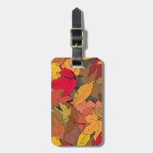 Farbige Herbstblätter Gepäckanhänger (Vorderseite vertikal)