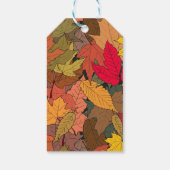 Farbige Herbstblätter Geschenkanhänger (Rückseite)
