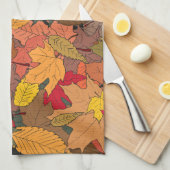 Farbige Herbstblätter Geschirrtuch (Viertel Falte)