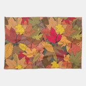 Farbige Herbstblätter Geschirrtuch (Horizontal)