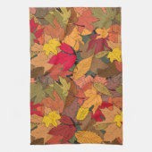Farbige Herbstblätter Geschirrtuch (Vertikal)