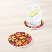 Farbige Herbstblätter Getränkeuntersetzer (Seite)