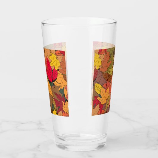 Farbige Herbstblätter Glas (Links)