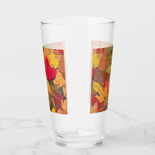 Farbige Herbstblätter Glas (Rechts)
