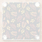 Farbige Herbstblätter Glasuntersetzer (Rückseite)