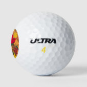 Farbige Herbstblätter Golfball (Logo)