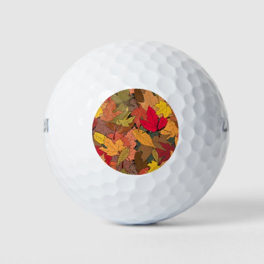 Farbige Herbstblätter Golfball (Vorderseite)