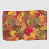 Farbige Herbstblätter Golfhandtuch (Horizontal)