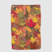 Farbige Herbstblätter Golfhandtuch (Vorderseite)