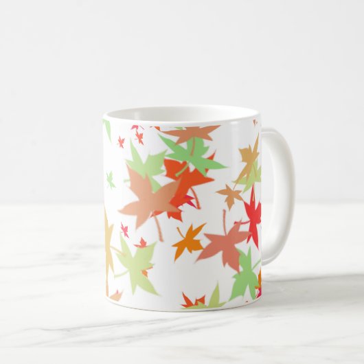 Farbige Herbstblätter Kaffeetasse (VorderseiteRechts)